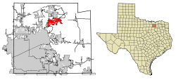 Location of Melissa in Collin County, Texas