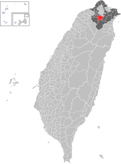 Location of Xindian within New Taipei City