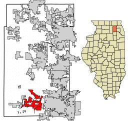 Location of Sugar Grove in Kane County, Illinois