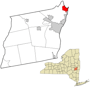 Location in Albany County and the state of New York.
