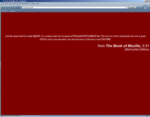 Beonex Communicator 0.6 displaying the Book of Mozilla