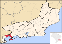 Location in the state of Rio de Janeiro and Brazil