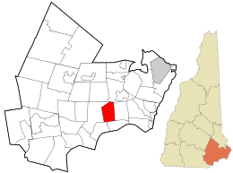 Location in Rockingham County and the state of New Hampshire.