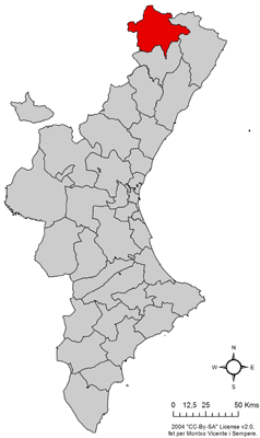 Location in Aragon.