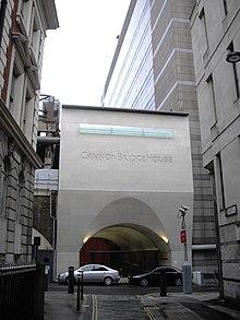 Entrance to Cannon Bridge House, Dowgate Hill, London - geograph.org.uk - 1730028.jpg
