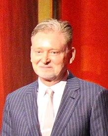 Noah Hawley, Warren Littlefield and John Cameron at the 74th Annual Peabody Awards (cropped).jpg