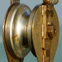 Trissa linhjul utan rep sheave pulley wheel without rope.png