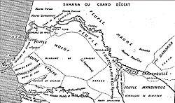 The Senegal River area, 1853. Emirate of Trarza at upper left