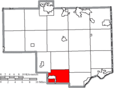 Location of Washington Township in Columbiana County