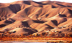 Valley and mountains surrounding Musa Qaleh