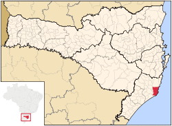 Location in Santa Catarina state