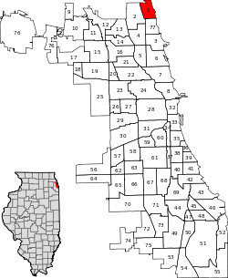 Location within the city of Chicago