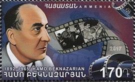 Hamo Beknazarian 2017 stamp of Armenia.jpg