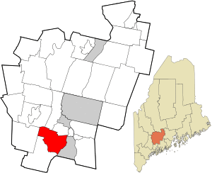 Location in Kennebec County and the state of Maine.