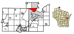 Location of Howard in Brown County, Wisconsin.