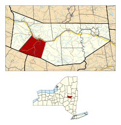 Location within Montgomery County and the state of New York.