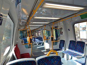 Inside Adelaide 3000 Class train (14250482997).jpg
