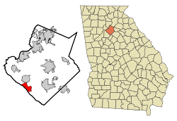 Location in Gwinnett County and the state of Georgia