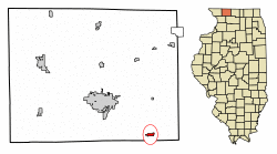 Location of German Valley in Stephenson County, Illinois.