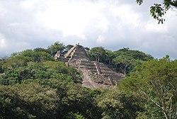A pyramid on the 5th terrace of the Acropolis at Toniná.