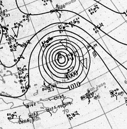 1927 Nova Scotia hurricane analysis 22 Aug 1927.jpg