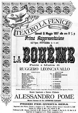 La bohème by Leoncavallo - poster for the 1897 premiere.jpg