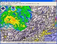 FalconView Screen Capture Showing Weather Radar from KMZ