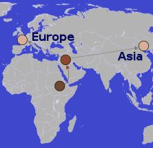 Convergent evolution human skin color map.svg