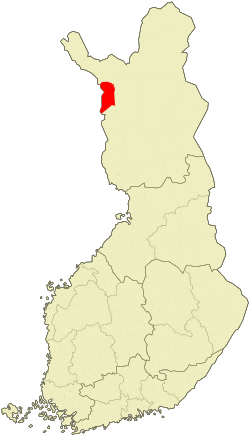 Location of Muonio in Finland