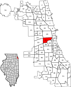 Location within the city of Chicago