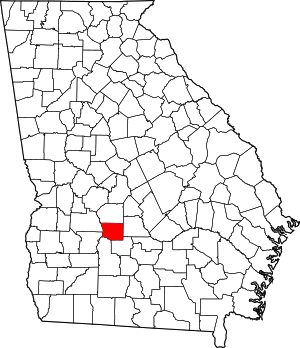 Map of Georgia highlighting Crisp County
