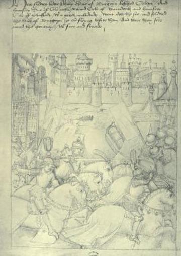 P.95 from St John Hope's 1914 edition of the Beauchamp Pageant, c.1485.png