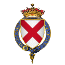 Coat of arms of Sir Gerard FitzGerald, 8th Earl of Kildare, KG.png