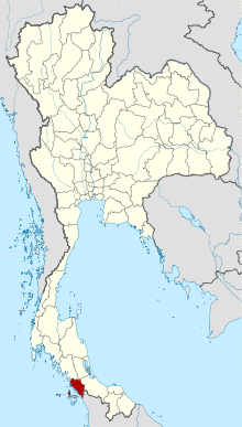 Map of Thailand highlighting Satun Province