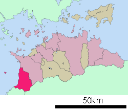 Location of Kan-onji in Kagawa Prefecture