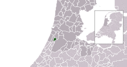 Highlighted position of Heemstede in a municipal map of North Holland