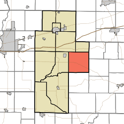 Location of Washington Township in Clay County