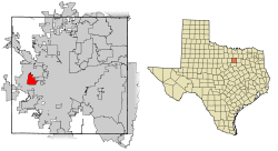 Location of White Settlement in Tarrant County, Texas