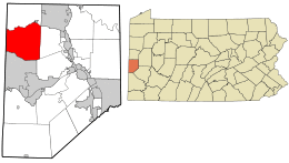 Location in Beaver County and state of Pennsylvania