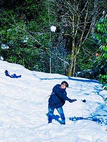 Snowfall at tungnath