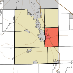 Map highlighting Needham Township, Johnson County, Indiana.svg
