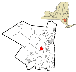 Location in Ulster County and the state of New York.