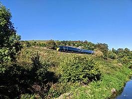 GWR Class 800 on the Golden Valley line next to the canal in Stroud.jpg