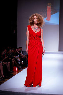 Susan Haskell wearing David Dixon - Heart and Stroke Foundation - The Heart Truth celebrity fashion show - Red Dress - Red Gown - Thursday February 8, 2012 - Creative Commons.jpg
