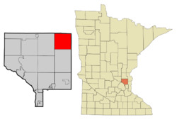 Location of Linwood Township (unincorporated) within Anoka County, Minnesota