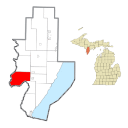 Location within Menominee County