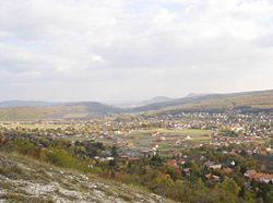 Nagykovácsi seen from a nearby hill