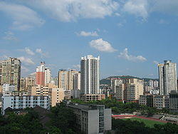 The skyline of Shapingba.