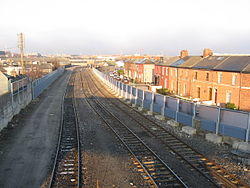 View of East Wall from Railway Bridge