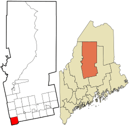 Location in Piscataquis County and the state of Maine.